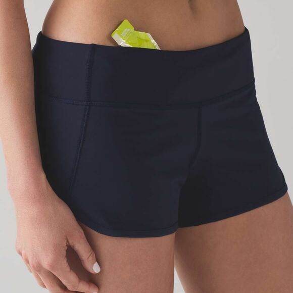 Lululemon Speed Short 4-way Stretch 2.5" Midnight Navy size 4 - Picture 2 of 8
